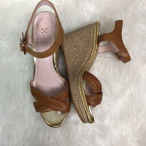 Vince Camuto TADETA2 beach wood leather wedge 10M